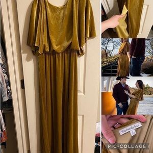 Mustard Velvet Dress